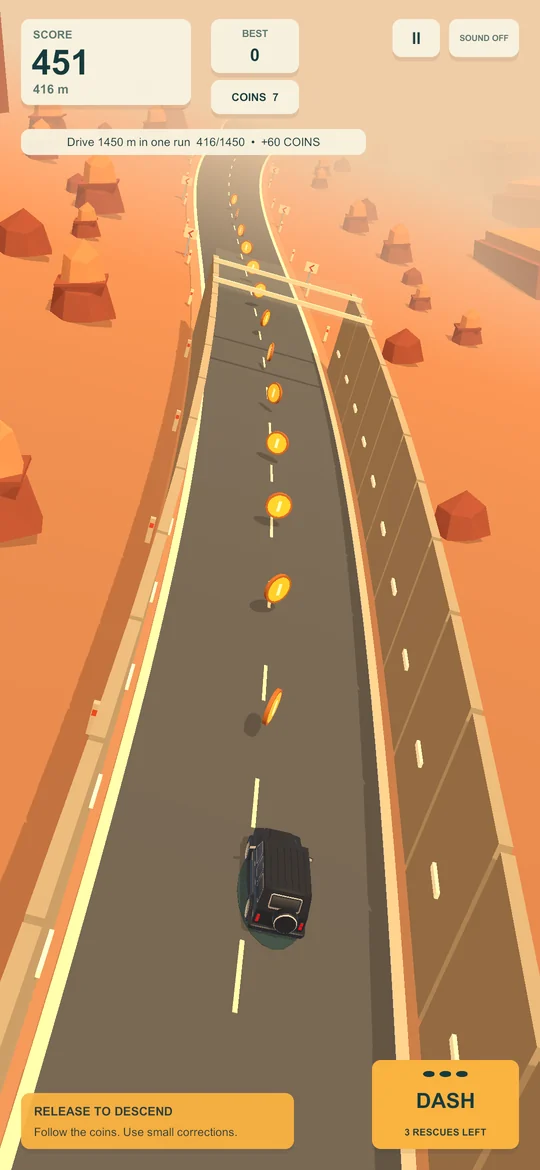 Tlaloc on the canyon tunnel; genuine Tilted Road gameplay
