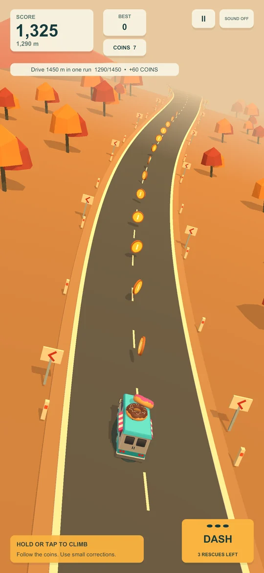 Pan Donut on the autumn crescent; genuine Tilted Road gameplay